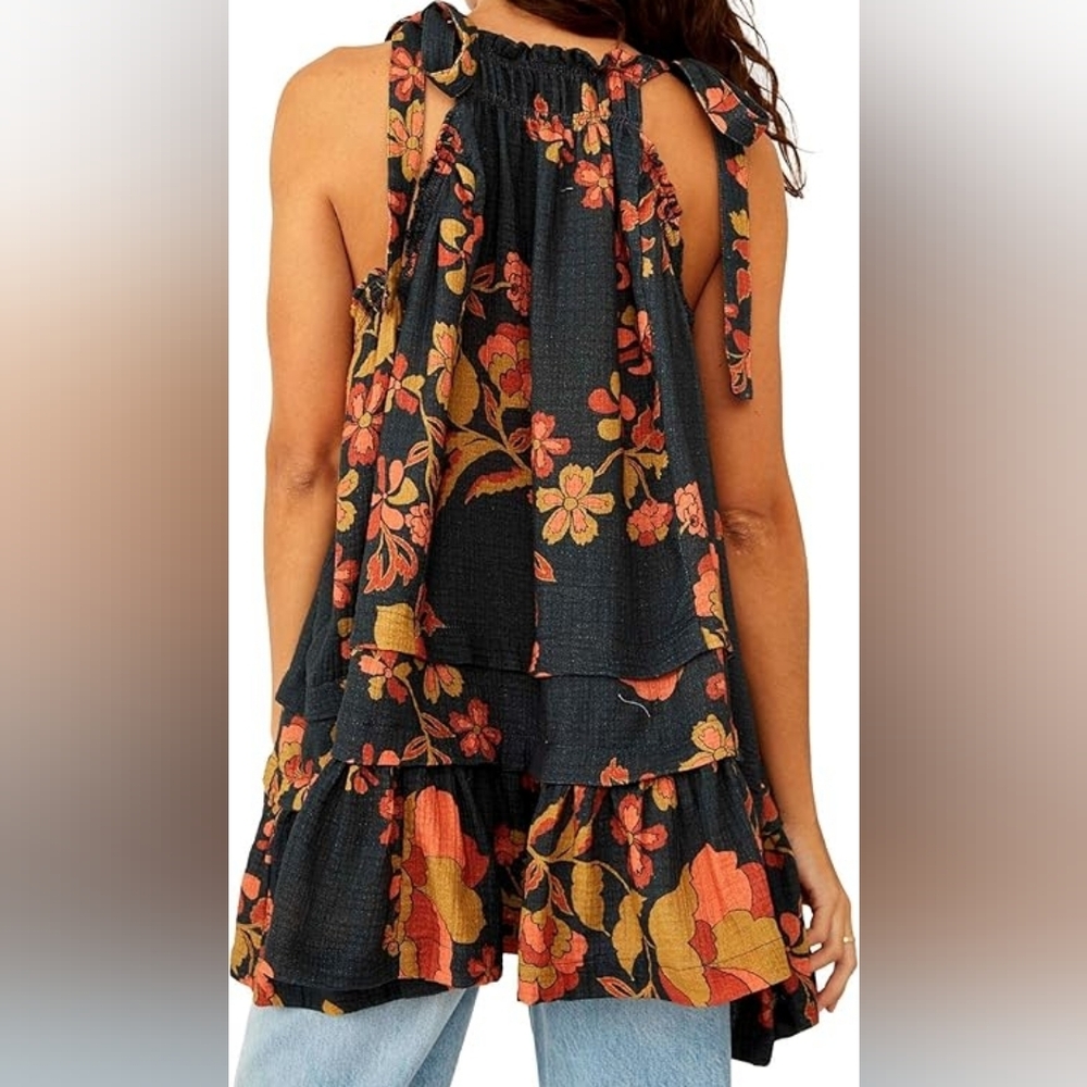 Free People Medium Fleur Printed Tunic in Twilight Combo - Picture 12 of 12